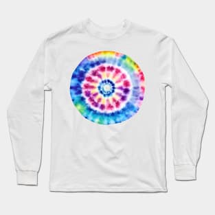 Tiey Dye Circle Yoga Design Long Sleeve T-Shirt